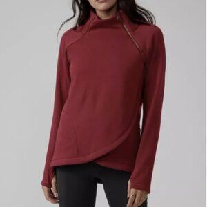 Athleta Cozy Karma Asym Pullover - Deep Crocus Violet size small